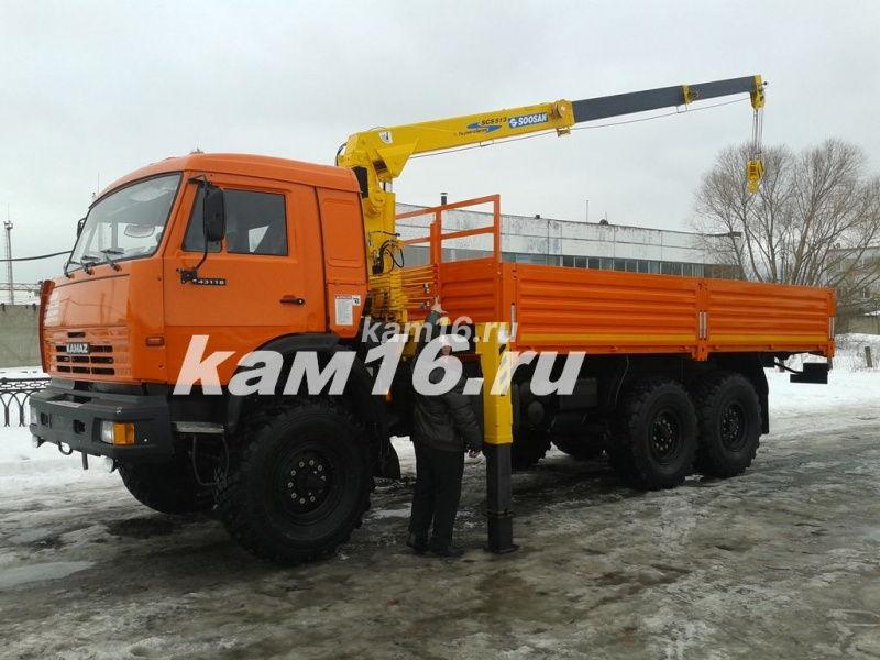 КАМАЗ 43118 с КМУ Soosan 513 (без электроники)
