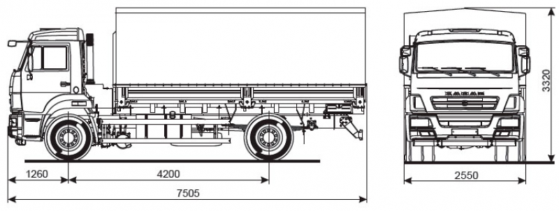 43253-6010-69(G5) Бортовой КАМАЗ